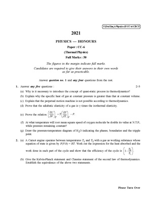 CU-2021 B.Sc. (Honours) Physics Semester-3 Paper-CC-6 QP.pdf