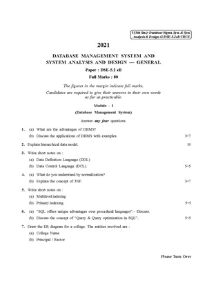 CU-2021 B. Com. (General) DBMS Semester-5 Paper-DSE-5.2eB QP.pdf