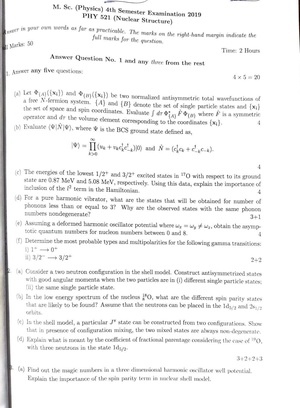 CU-2019 M.Sc. Physics Semester-IV Paper-PHY-521 Nuclear Structure QP.pdf