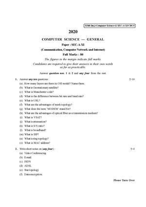 CU-2020 B.Sc. (General) Computer Science Semester-V Paper-SEC-A-1 QP.pdf
