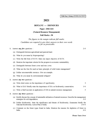 CU-2021 B.Sc. (Honours) Botany Semester-VI Paper-DSE-B-8 QP.pdf