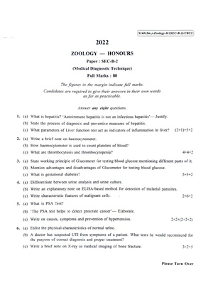 CU-2022 B.Sc. (Honours) Zoology Semester-4 Paper-SEC-B-2 QP.pdf