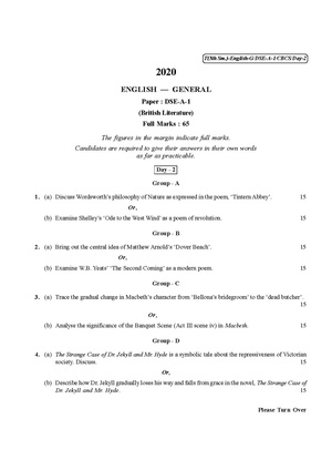 CU-2020 B.A. (General) English Semester-V Paper-DSE-2A-1 QP.pdf
