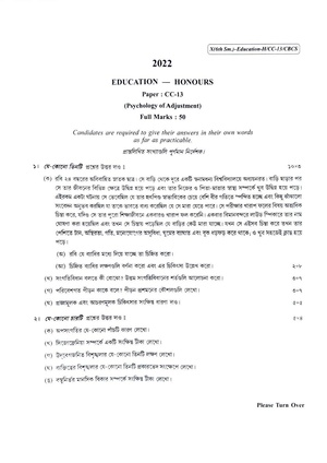 CU-2022 B.A. (Honours) Education Semester-6 Paper-CC-13 QP.pdf