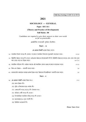 CU-2021 B.A. (General) Sociology Semester-VI Paper-SEC-B-1 QP.pdf