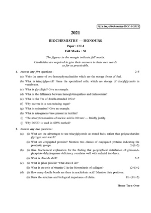 CU-2021 B.Sc. (Honours) Biochemistry Semester-1 Paper-CC-1 QP.pdf