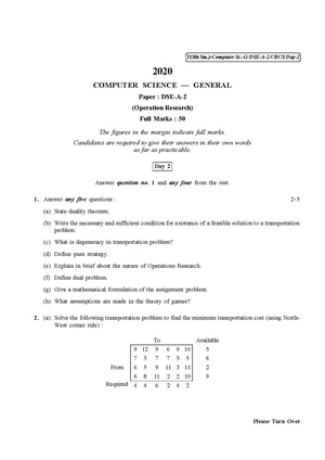 CU-2020 B.Sc. (General) Computer Science Semester-V Paper-DSE-2A-2 QP.pdf