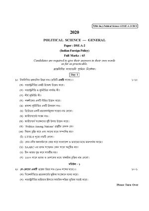 CU-2020 B.A. (General) Political Science Semester-V Paper-DSE-A-2 QP.pdf