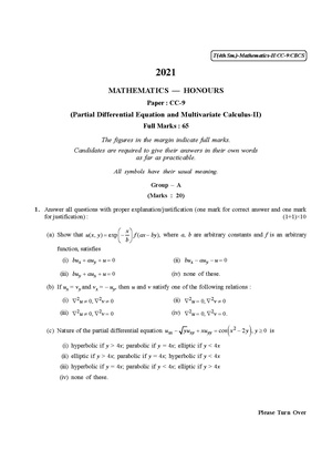 CU-2021 B.Sc. (Honours) Mathematics Semester-IV Paper-CC-9 QP.pdf