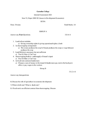 GC-2021 B.Sc. (Honours) Economics Semester-VI Paper-DSE-B-2 IA QP.pdf