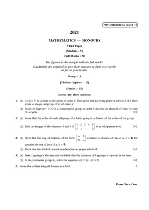 CU-2021 B.Sc. (Honours) Mathematics Part-II Paper-IIIA QP.pdf