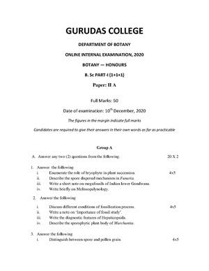 GC-2020 B.Sc. (Honours) Botany Part-I Paper-IIA QP.pdf