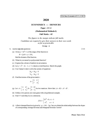 CU-2020 B.A. B.Sc. (Honours) Economics Semester-I Paper-CC-2 QP.pdf