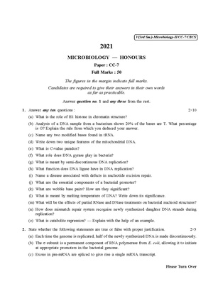 CU-2021 B.Sc. (Honours) Microbiology Semester-3 Paper-CC-7 QP.pdf