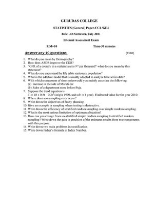 GC-2021 B.Sc. (General) Statistics Semester-IV Paper-CC4-GE4 IA QP.pdf