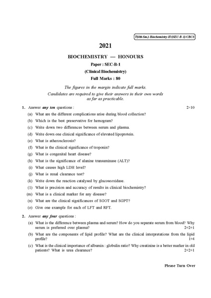 File:CU-2021 B.Sc. (Honours) Biochemistry Semester-IV Paper-SEC-B-1 QP.pdf