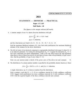 CU-2021 B.Sc. (Honours) Statistics Semester-5 Paper-CC-11P QP.pdf