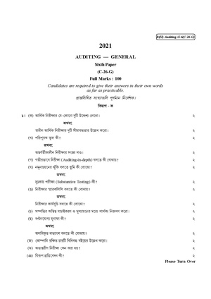 CU-2021 B. Com. (General) Auditing Part-II Paper-VI QP.pdf