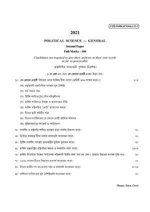 CU-2021 B.A. (General) Political Science Part-II Paper-II QP.pdf