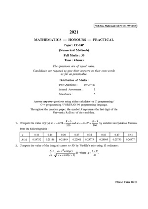 CU-2021 B.Sc. (Honours) Mathematics Semester-VI Paper-CC-14P Practical QP.pdf