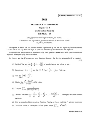 CU-2021 B.Sc. (Honours) Statistics Semester-II Paper-CC-3 QP.pdf