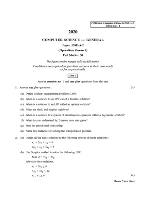 CU-2020 B.Sc. (General) Computer Science Semester-V Paper-DSE-A-2 QP.pdf