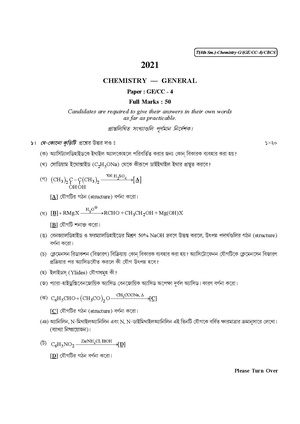 CU-2021 B.Sc. (General) Chemistry Semester-IV Paper-CC4-GE4 QP.pdf