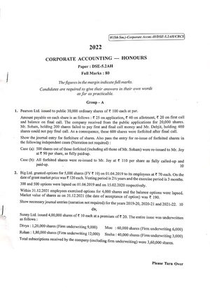 CU-2022 B. Com. (Honours) Corporate Accounting Semester-5 Paper-DSE-5.2AH QP.pdf