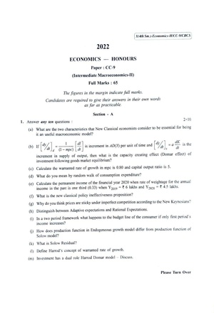 CU-2022 B.A. B.Sc. (Honours) Economics Semester-4 Paper-CC-9 QP.pdf