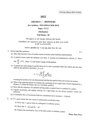 CU-2022 B.Sc. (Honours) Physics Semester-1 Paper-CC-2 QP.pdf