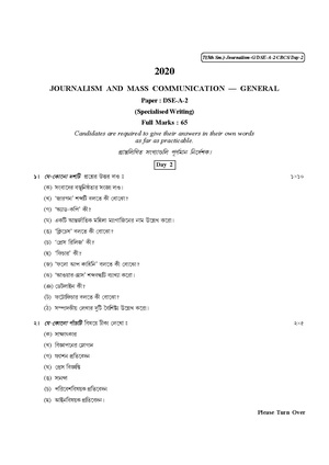 CU-2020 B.A. (General) Journalism Semester-V Paper-DSE-2A-2 QP.pdf