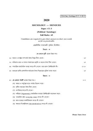 CU-2020 B.A. (Honours) Sociology Semester-III Paper-CC-5 QP.pdf