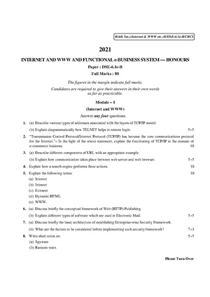 CU-2021 B. Com. (Honours) Internet and WWW Semester-VI Paper-DSE-6.1e-B QP.pdf
