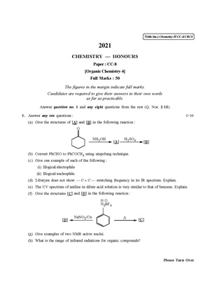 CU-2021 B.Sc. (Honours) Chemistry Semester-IV Paper-CC-8 QP.pdf