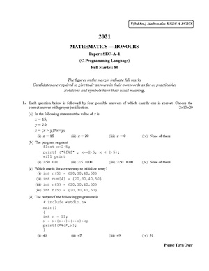 CU-2021 B.Sc. (Honours) Mathematics Semester-3 Paper-SEC-A-1 QP.pdf