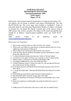 GC-2021 B.A. (Honours) English Semester-V Paper-CC-11 IA QP.pdf