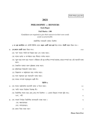 CU-2021 B.A. (Honours) Philosophy Part-III Paper-VI QP.pdf