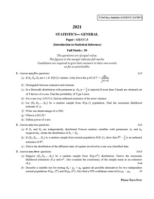 CU-2021 B.Sc. (General) Statistics Semester-3 Paper-CC3-GE3 QP.pdf
