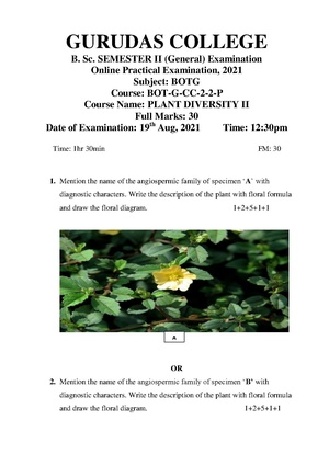 GC-2021 B.Sc. (General) Botany Semester-II Paper-CC2P-GE2P Practical QP.pdf