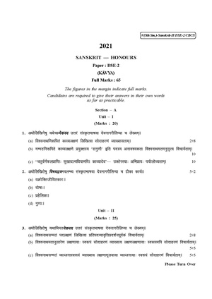 CU-2021 B.A. (Honours) Sanskrit Semester-5 Paper-DSE-2 QP.pdf