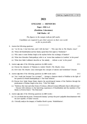 CU-2021 B.A. (Honours) English Semester-VI Paper-DSE-A-3 QP.pdf