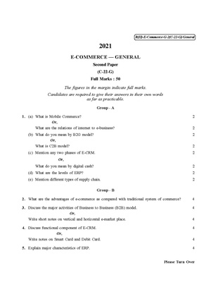 CU-2021 B. Com. (General) E-Commerce Part-II Paper-C-22G QP.pdf