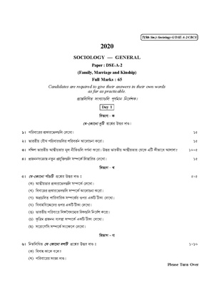 CU-2020 B.A. (General) Sociology Semester-V Paper-DSE-A-2 QP.pdf