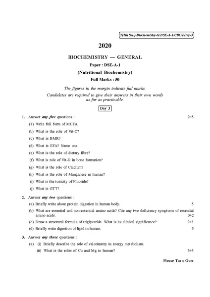 File:CU-2020 B.Sc. (General) Biochemistry Semester-V Paper-DSE-3A-1 QP.pdf