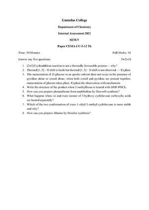 GC-2021 B.Sc. (Honours) Chemistry Semester-V Paper-CC-12 IA QP.pdf