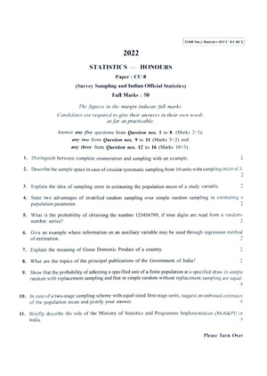 CU-2022 B.Sc. (Honours) Statistics Semester-4 Paper-CC-8 QP.pdf