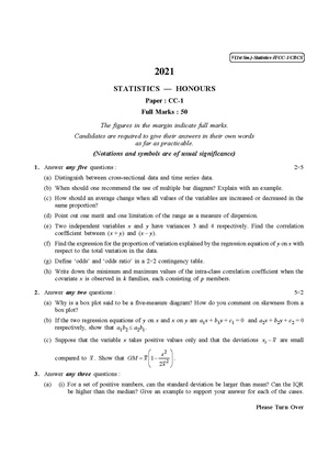 CU-2021 B.Sc. (Honours) Statistics Semester-1 Paper-CC-1 QP.pdf
