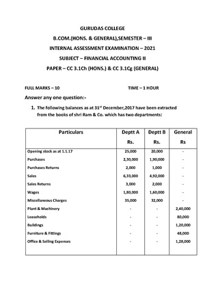 GC-2021 B. Com. (Honours & General) Financial Accounting-II Semester-III Paper-CC-3.1CHG IA QP.pdf