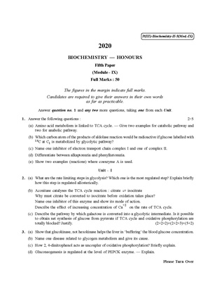 CU-2020 B.Sc. (Honours) Biochemistry Part-III Paper-V (Module-IX) QP.pdf