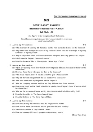 CU-2021 B.A. B.Sc. B.Mus. (Honours & General) English Part-I Paper-Compulsory English QP.pdf